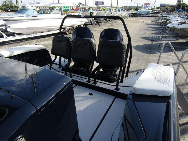 Slide: The Image of 2024 BRABUS Shadow 900 ST boat interior with sleek seating and modern design. - 22