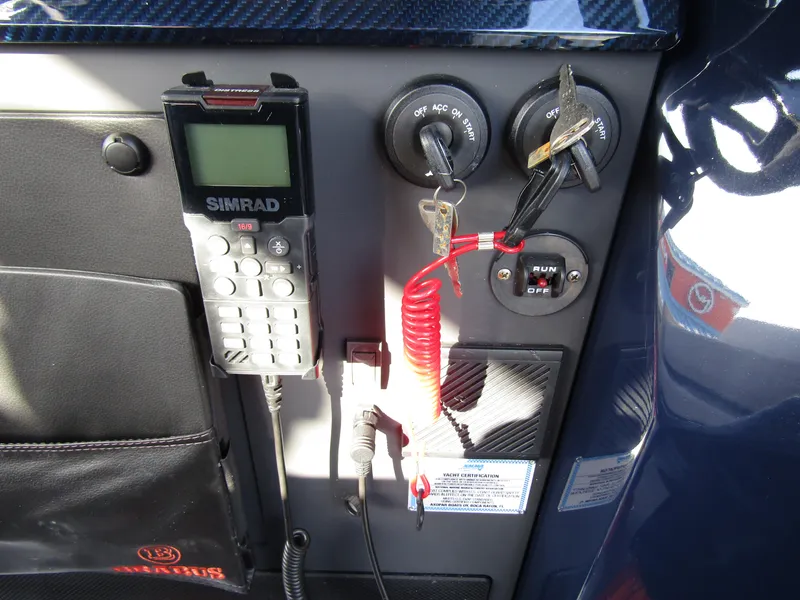 Slide: The Image of Control panel of 2024 BRABUS Shadow 900 ST with SIMRAD device and ignition keys. - 15