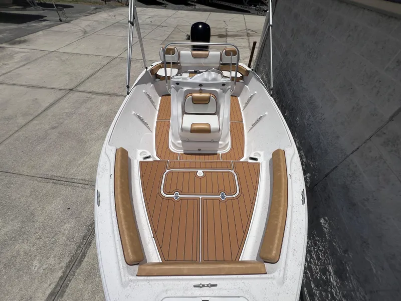 Slide: The Image of ALK2 Powerboats 18 CRS 2024 with stylish deck design. - 12