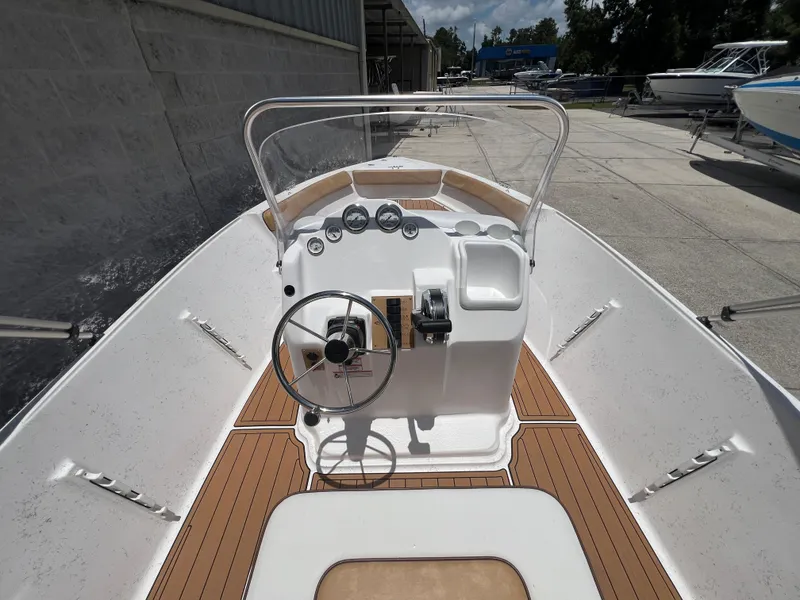 Slide: The Image of Interior view of 2024 ALK2 Powerboats 18 CRS cockpit. - 6