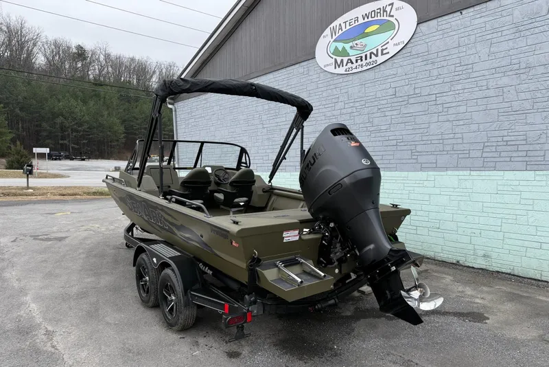 Slide: The Image of 2026 SeaArk Protege 200 boat with outboard motor at Water Workz Marine dealership. - 4