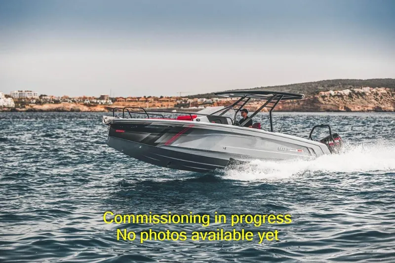 Slide: The Image of 2024 BRABUS SHADOW 300 CT speedboat cruising on open water. - 1