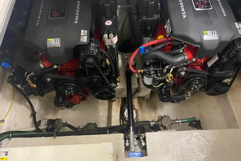 Slide: The Image of Engine compartment of a 2005 Chaparral Signature 310 with dual Volvo Penta engines. - 15