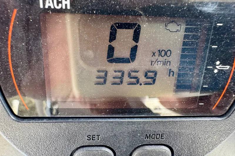 Slide: The Image of Tachometer display of 2017 Blazer Bay 2400 showing 335.9 hours. - 10