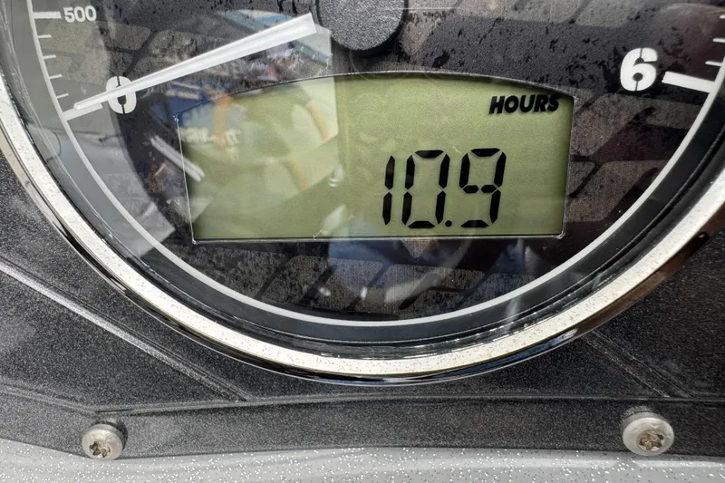 Slide: The Image of Close-up of 2024 Sanger 215 S hour meter displaying 10.9 hours. - 17