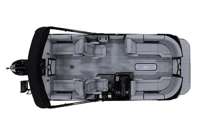 Slide: The Image of Manufacturer Provided Image: Top view of 2026 Veranda VX 235RC pontoon boat with spacious seating layout. - 16