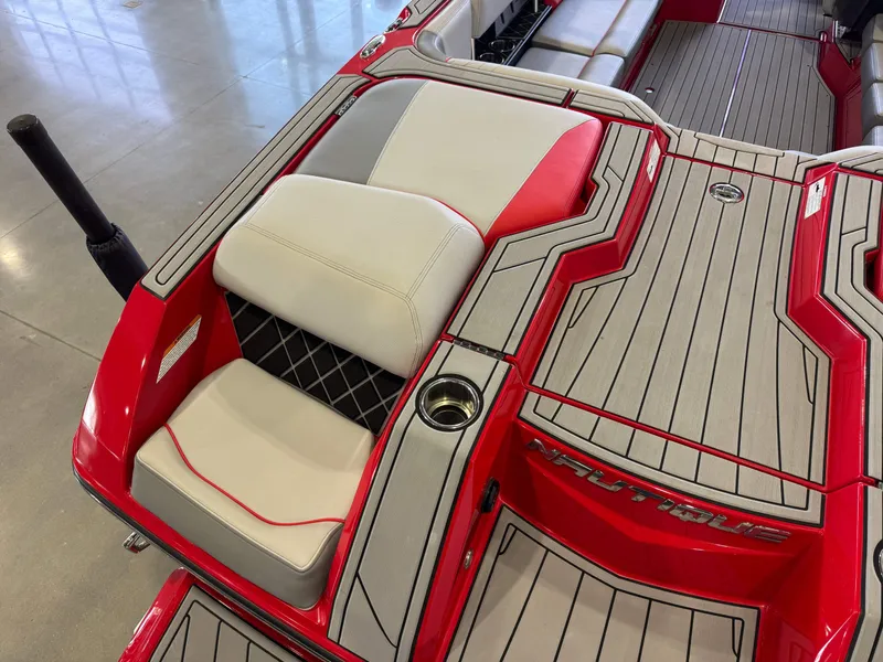 Slide: The Image of Red 2020 Nautique Super Air Nautique GS24 boat interior. - 12