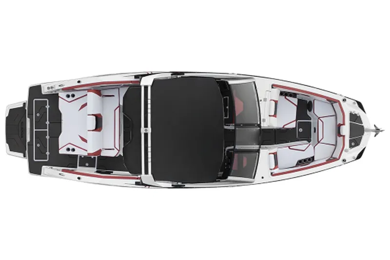 Slide: The Image of Top view of 2023 Scarab 285 ID boat, modern design. - 27