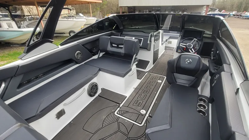 Slide: The Image of Interior of 2023 Scarab 285 ID boat, modern design. - 8