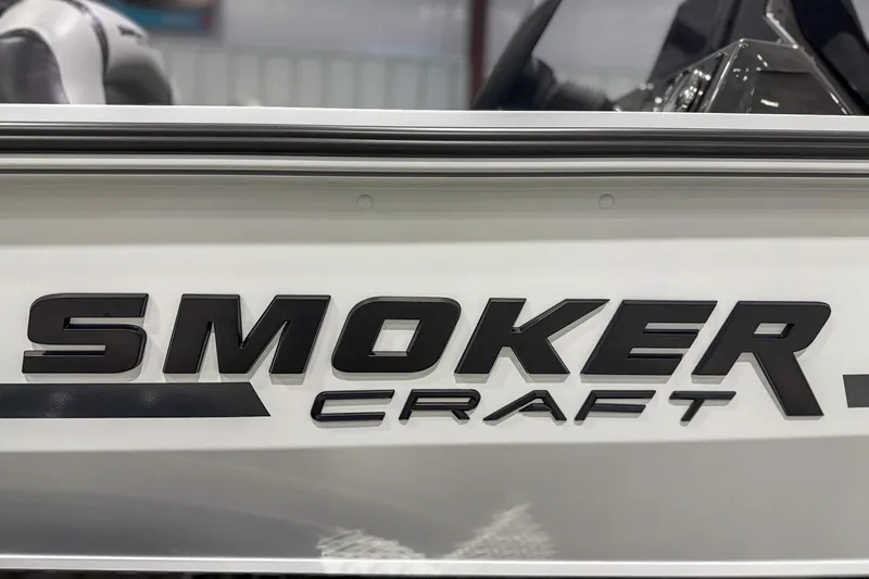 Slide: The Image of Smoker Craft Viper XR 165, 2026 model, logo on boat exterior. - 4