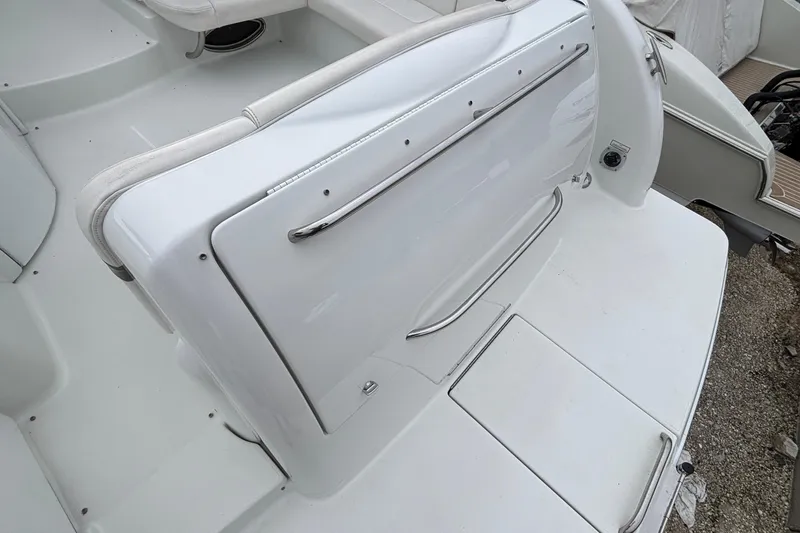 Slide: The Image of 2005 Formula 31 Performance Cruiser, white deck with stainless steel railings. - 21