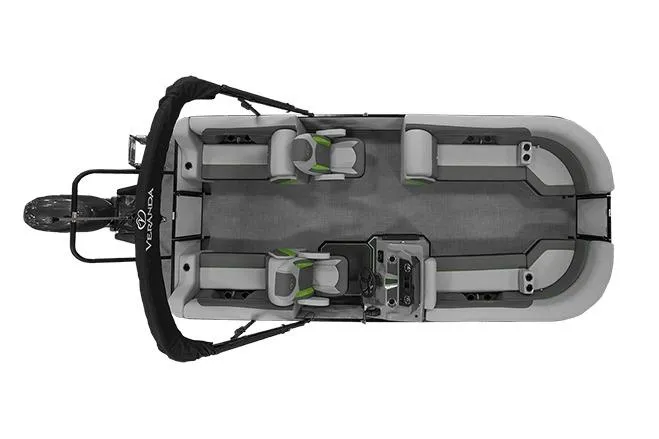 Slide: The Image of Manufacturer Provided Image: 2026 Veranda Vista Sport VS 22 RC pontoon boat, top view, spacious seating layout. - 11