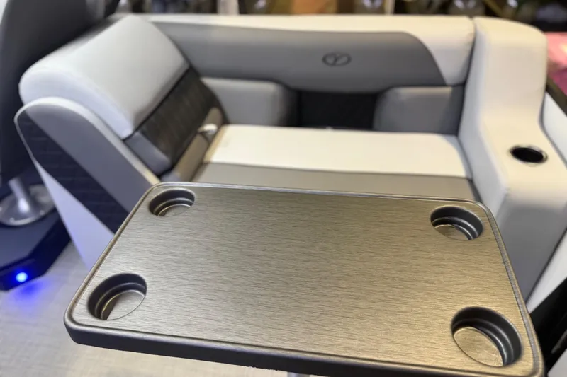 Slide: The Image of 2026 Veranda VS 22 RC boat interior with sleek seating and modern table design. - 5