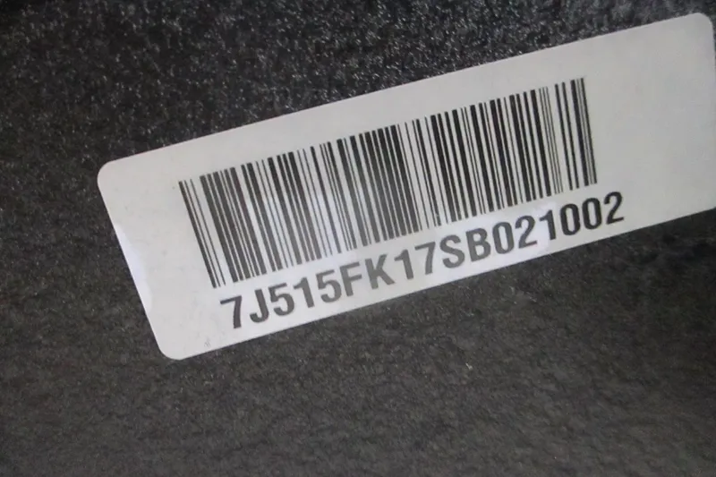 Slide: The Image of Barcode label on 2025 Tahoe 200 S vehicle component. - 7
