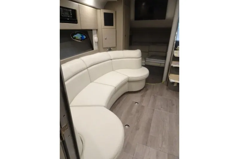 Slide: The Image of Luxurious interior of 2022 Formula 37 Performance Cruiser with curved seating and modern design. - 24