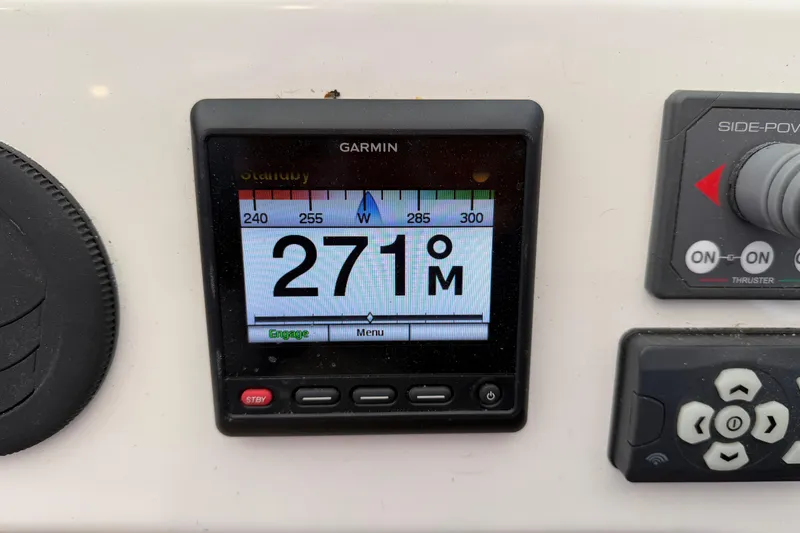 Slide: The Image of Garmin navigation display on 2016 Cranchi Eco Trawler 53 Long Distance, showing 271° heading. - 24