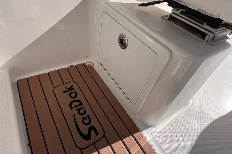 Slide: The Image of 2017 World Cat Glacier Bay Edition 2740 boat with SeaDek flooring detail. - 49