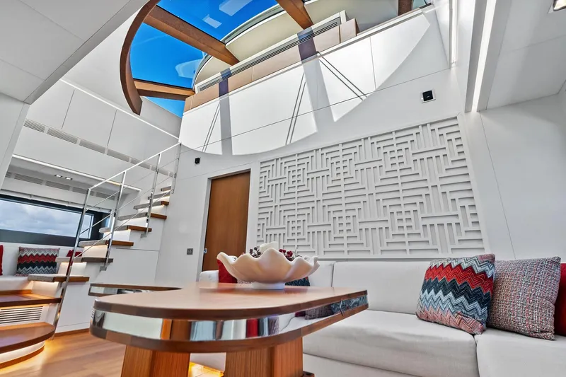 Slide: The Image of Luxurious interior of 2013 AB 116 Motoryacht with modern design and stylish decor. - 43