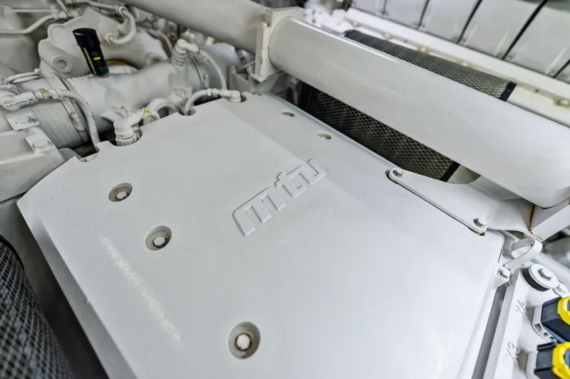 Slide: The Image of Engine compartment of 2013 AB 116 Motoryacht featuring MTU components. - 80