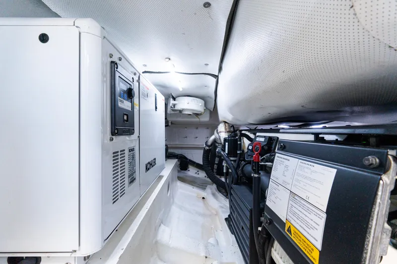 Slide: The Image of Engine room of 2023 Solaris Power 44 Open yacht with Kohler generator. - 106