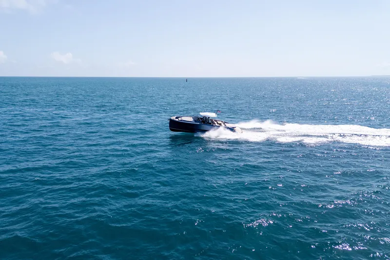 Slide: The Image of 2023 Solaris Power 44 Open yacht cruising on open sea under clear sky. - 22