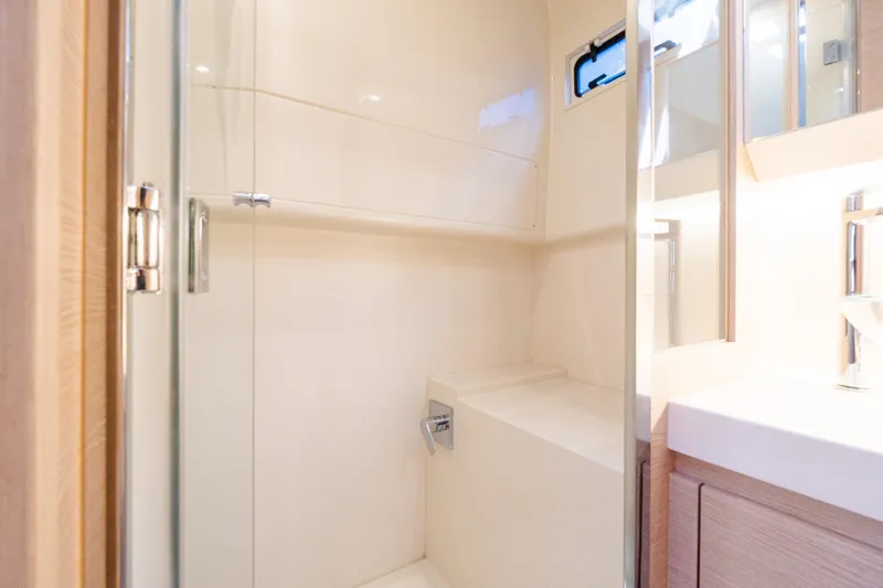 Slide: The Image of Luxurious bathroom interior of 2023 Solaris Power 44 Open yacht. - 94