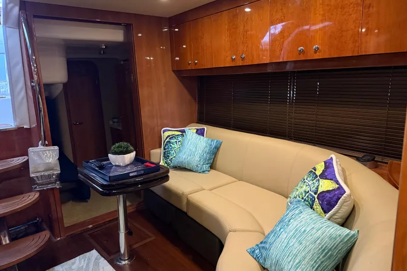 Slide: The Image of Luxurious interior of 2012 Regal 46 Sport Coupe with elegant seating and decor. - 26