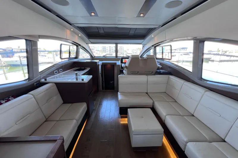 Slide: The Image of Luxurious interior of 2017 Sea Ray Sundancer 400 yacht with elegant seating and modern design. - 37