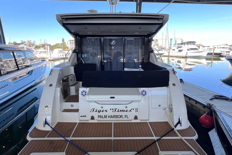 Slide: The Image of 2017 Sea Ray Sundancer 400 yacht docked at marina, Palm Harbor, FL. - 7