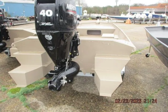 Slide: The Image of 2026 Weldcraft 1552 Cajun Tunnel Hull boat with 40 HP Mercury outboard motor. - 3