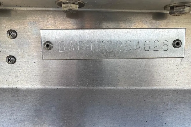 Slide: The Image of Hull identification number on a 2026 Bentley Pontoons Elite 253 Swingback Dual Captain Full Tritoon. - 40