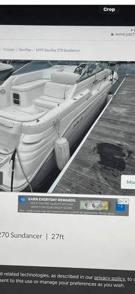 Slide: The Image of Sea Ray 270 Sundancer 1995 - 16