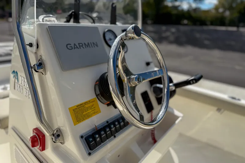 Slide: The Image of 2022 Key West 188 Bay Reef boat console with Garmin navigation system. - 12