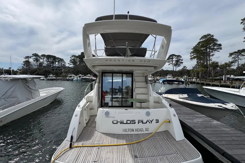 Slide: The Image of 2014 Prestige 400 yacht docked in Hilton Head, SC marina. - 3
