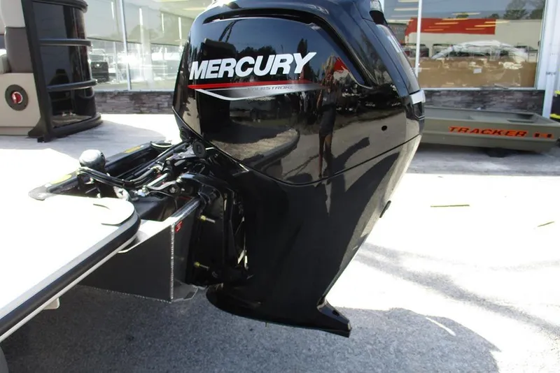 Slide: The Image of 2026 Bentley Pontoons Fish 200 FWD CW with Mercury outboard motor. - 7