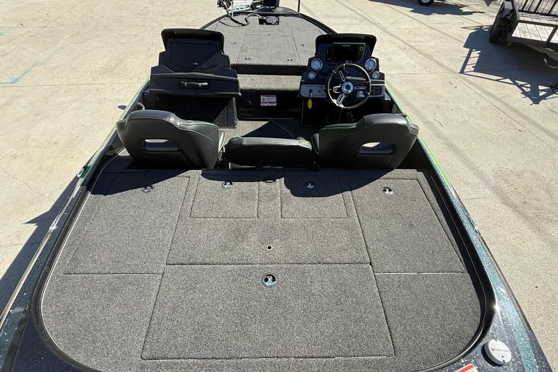Slide: The Image of 2020 Nitro Z20 boat interior with spacious deck and dual seating. - 8