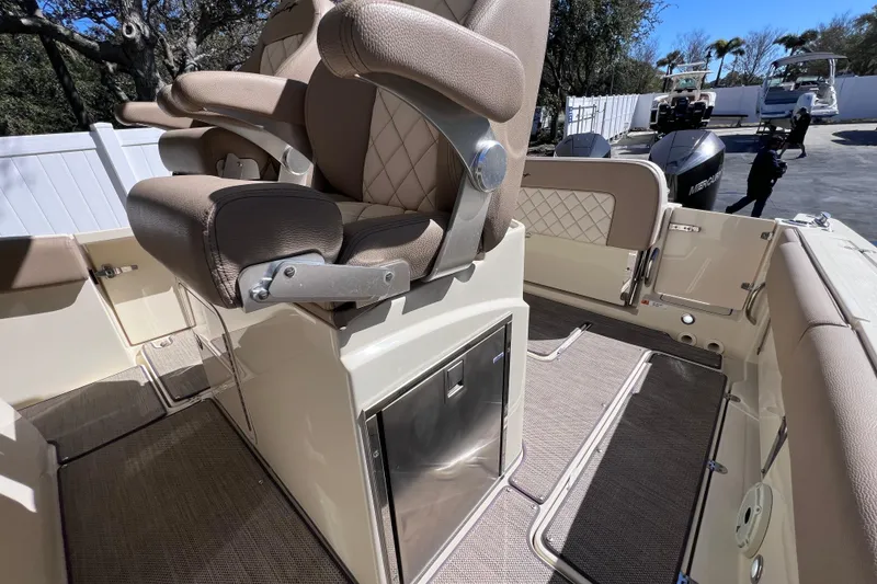 Slide: The Image of 2022 Chris-Craft Catalina 30 interior with luxurious seating and modern design. - 27