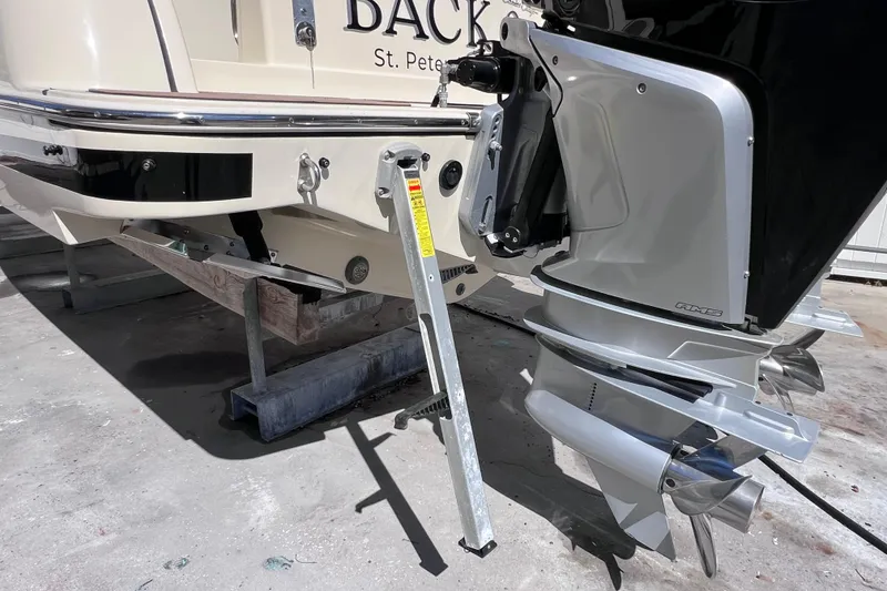 Slide: The Image of 2022 Chris-Craft Catalina 30 boat with outboard motor, docked in St. Petersburg. - 7