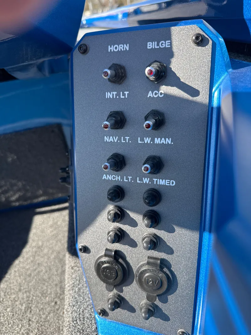Slide: The Image of Control panel of Vexus AVX1880 boat, year 2025. - 14
