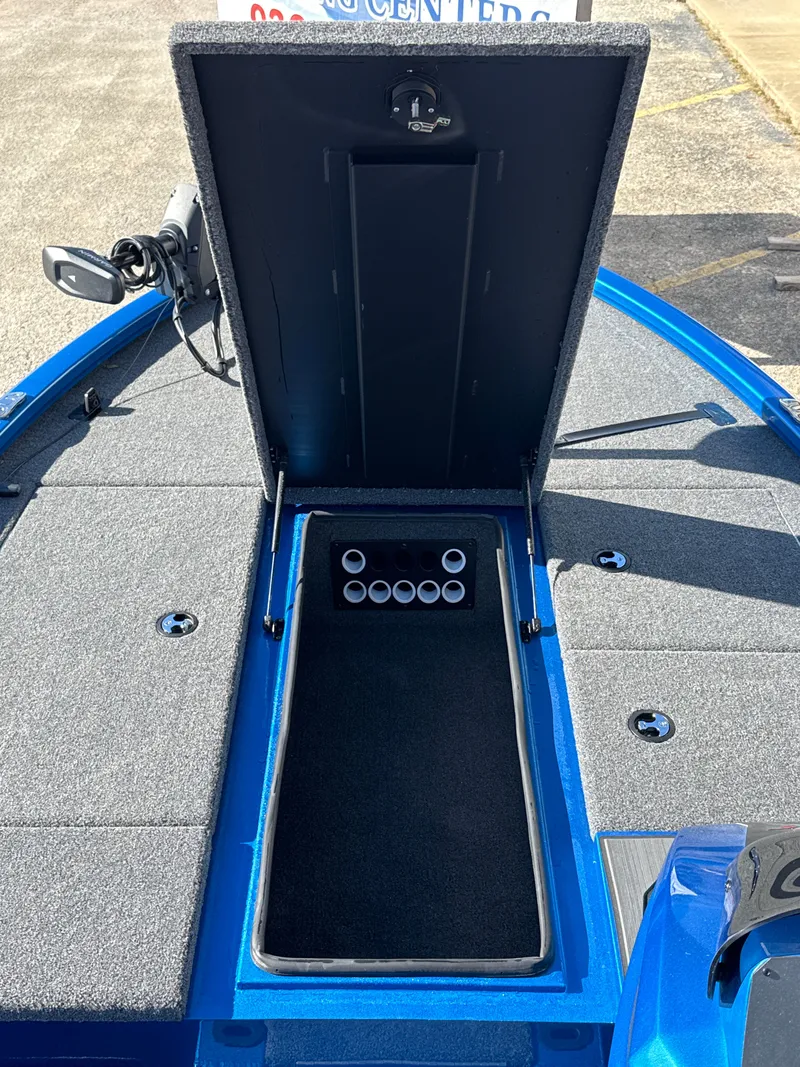 Slide: The Image of Vexus AVX1880 2025 boat with open storage compartment. - 22