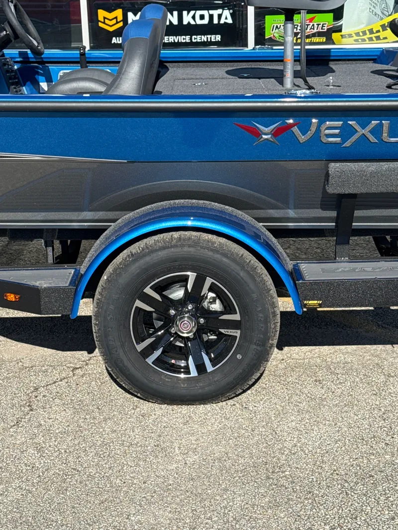 Slide: The Image of 2025 Vexus AVX1880 boat trailer with black wheel. - 6