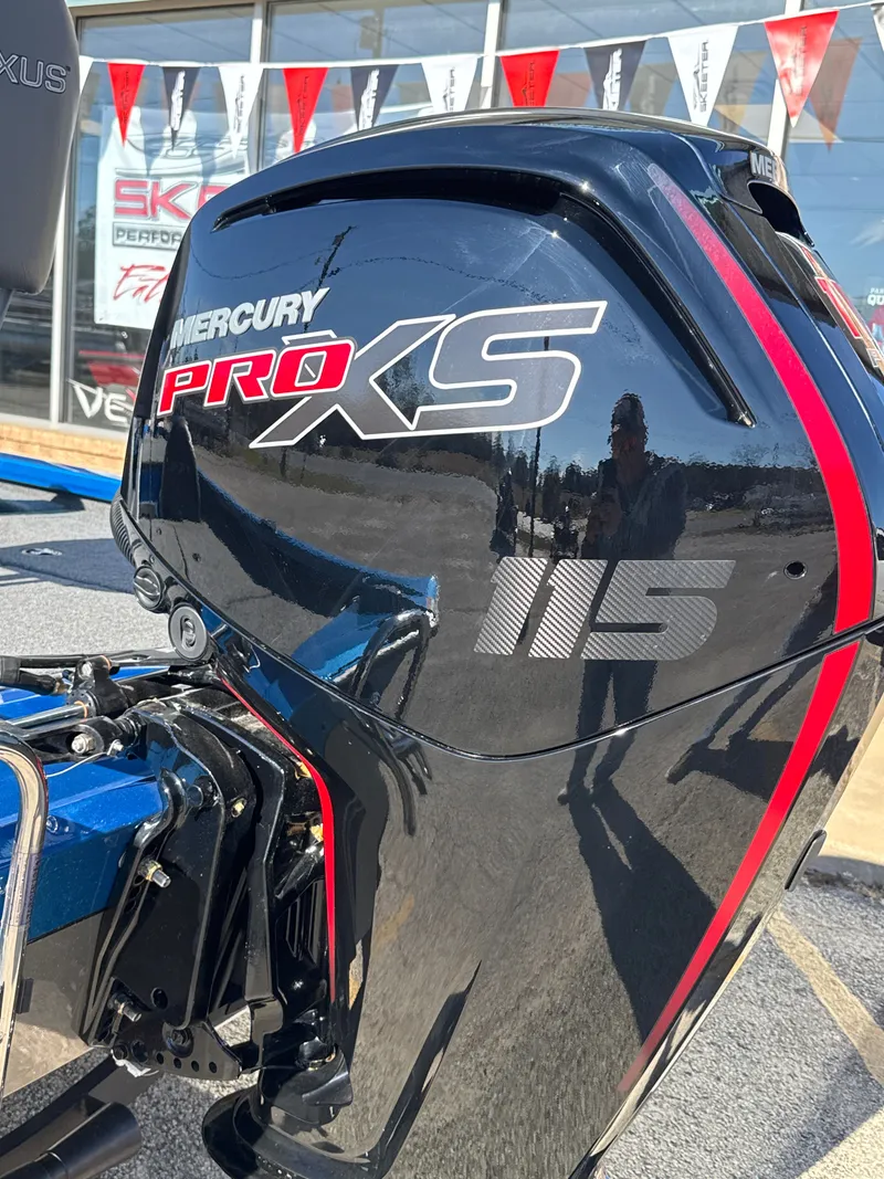 Slide: The Image of Mercury Pro XS 115 outboard motor on Vexus AVX1880 boat, year 2025. - 9