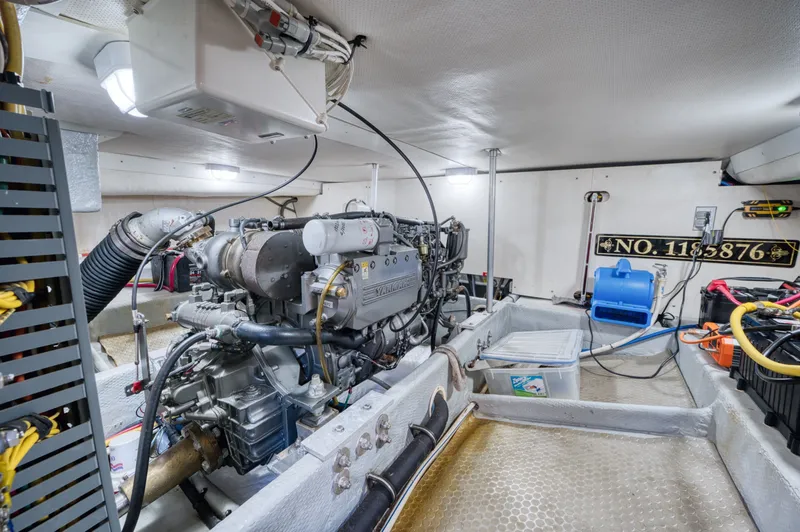 Slide: The Image of Engine room of a 2006 Mainship 34 Trawler with Yanmar engine. - 43