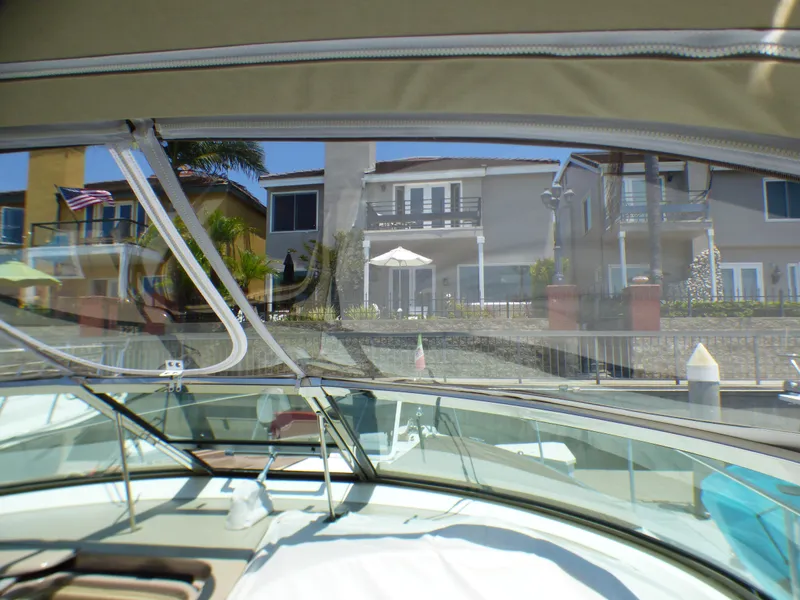 Slide: The Image of View from a 2002 Sea Ray 340 Amberjack overlooking waterfront homes. - 7