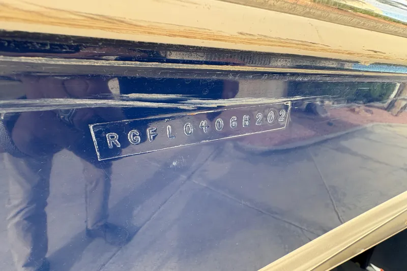 Slide: The Image of 2002 Monterey 240 Explorer Sport boat hull identification number (HIN) close-up. - 16