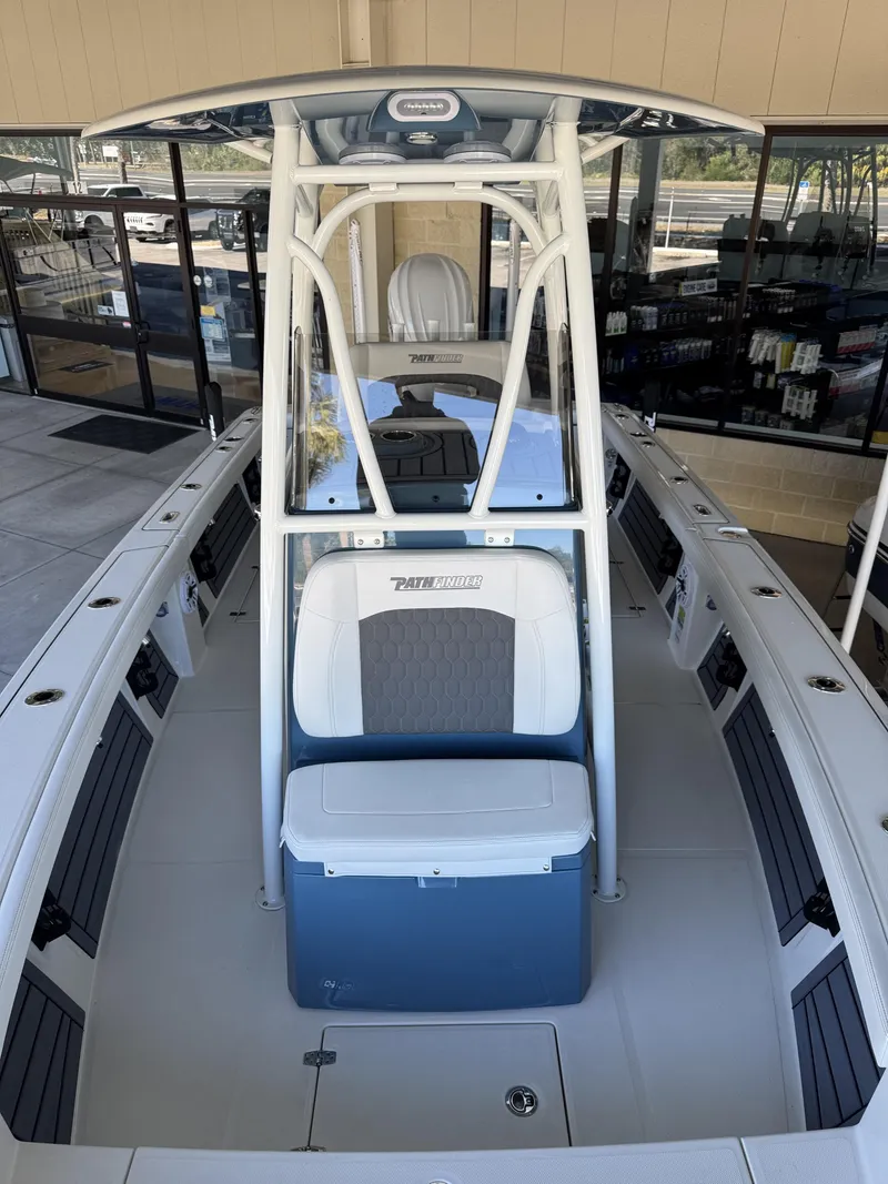 Slide: The Image of Interior view of 2026 Pathfinder 2400 TRS boat. - 13