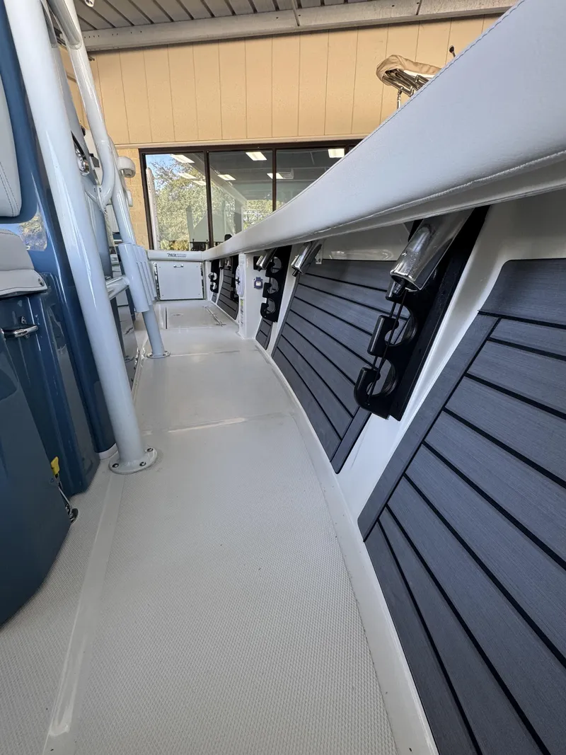 Slide: The Image of Interior view of Pathfinder 2400 TRS boat, model year 2026. - 16