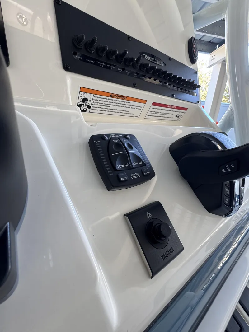 Slide: The Image of Control console of Pathfinder 2400 TRS boat, year 2026. - 25