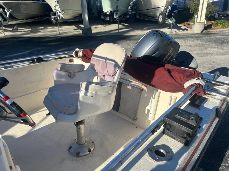 Slide: The Image of Interior of a 1989 Pro-Line 16 boat with Yamaha engine. - 6