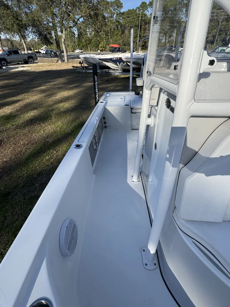 Slide: The Image of Interior view of Sea Pro Bay 250 boat, model year 2025. - 13